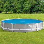 Intex Poolöverdrag solenergi blå 348 cm polyeten