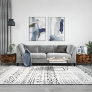 vidaXL Soffbord 2 st rökfärgad ek 50x50x40 cm konstruerat trä