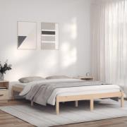 vidaXL Sängram utan madrass 140x190 cm massiv furu