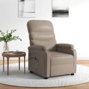 vidaXL Elektrisk reclinerfåtölj cappuccino konstläder