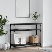 vidaXL Konsolbord svart 100x29x75 cm konstruerat trä