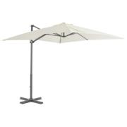 vidaXL Frihängande parasoll med aluminiumstång 250x250 cm sand