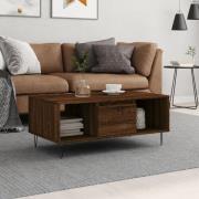vidaXL Soffbord brun ek 90x50x36,5 cm konstruerat trä