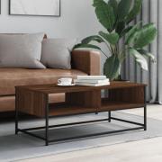 vidaXL Soffbord brun ek 100x51x40 cm konstruerat trä