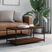 vidaXL Soffbord brun ek 90x49x40 cm konstruerat trä