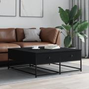 vidaXL Soffbord svart 100x99x40 cm konstruerat trä