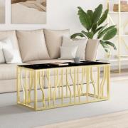 vidaXL Soffbord guld 110x45x45 cm rostfritt stål och glas