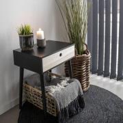 House Nordic Sängbord Annemie svart och naturfärgat