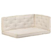 vidaXL Dynor till pallsoffa 3 delar beige