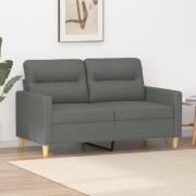 vidaXL Soffa 2-sits mörkgrå 120 cm tyg