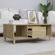 vidaXL Soffbord sonoma-ek 90x50x36,5 cm konstruerat trä