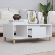 vidaXL Soffbord vit 90x50x36,5 cm konstruerat trä