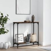 vidaXL Avlastningsbord rökfärgad ek 75x30,5x75 cm konstruerat trä