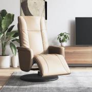 vidaXL Reclinerfåtölj med fotstöd cappuccino konstläder