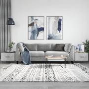 vidaXL Soffbord 2 st betonggrå 50x50x40 cm konstruerat trä