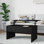 vidaXL Soffbord svart 80x50,5x41,5 cm konstruerat trä