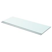 vidaXL Hyllplan 2 st glas genomskinlig 70x25 cm