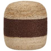 vidaXL Handgjord sittpuff brun 40x45 cm jute