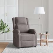 vidaXL Reclinerfåtölj taupe tyg