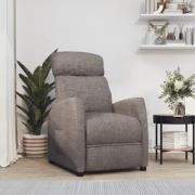 vidaXL Reclinerfåtölj taupe tyg