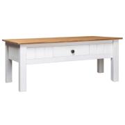 vidaXL Soffbord vit 100x60x45 cm massiv furu panama