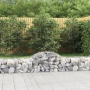 vidaXL Gabion bågformad 200x50x40/60 cm galvaniserat järn