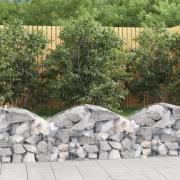 vidaXL Gabion bågformad 100x50x40/60 cm galvaniserat järn