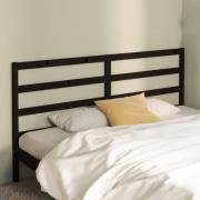 vidaXL Sänggavel svart 186x4x100 cm massiv furu