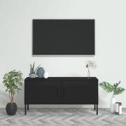 vidaXL Tv-bänk svart 105x35x50 cm stål