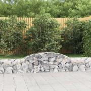 vidaXL Gabion bågformad 11 st 300x30x40/60 cm galvaniserat järn