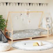 vidaXL Sängram för barnsäng 80x200 cm massiv furu