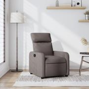 vidaXL Reclinerfåtölj taupe tyg