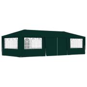 vidaXL Professionellt partytält med väggar 4x9 m grön 90 g/m²