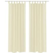 Genomskinlig gardin 140 x 225 cm 2-pack Creme