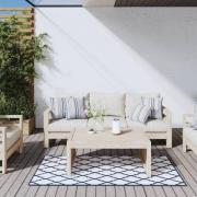 vidaXL Trädgårdsmatta marinblå och vit 80x150 cm vändbar