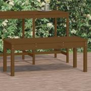 vidaXL Trädgårdsbänk honungsbrun 109x44x45 cm massiv furu