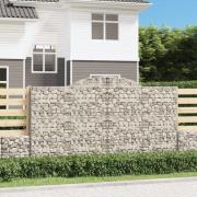 vidaXL Gabion bågformad 25 st 300x50x160/180 cm galvaniserat järn