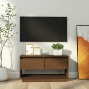 vidaXL Tv-bänk honungsbrun 74x34x40 cm massiv furu