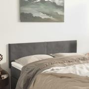 vidaXL Sänggavlar mörkgrå 144x5x78/88 cm sammet