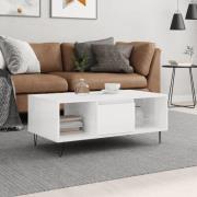 vidaXL Soffbord vit högglans 90x50x36,5 cm konstruerat trä
