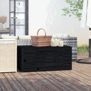 vidaXL Dynbox svart 101x50,5x46,5 cm massiv furu
