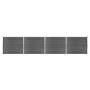 vidaXL Staketpaneler WPC 699x146 cm svart