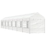 vidaXL Paviljong med tak vit 15,61x2,28x2,69 m polyeten