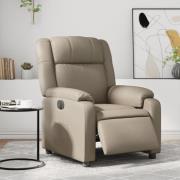 vidaXL Elektrisk reclinerfåtölj cappuccino konstläder