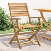 vidaXL Hopfällbara trädgårdsstolar 2 st 54,5x61,5x86,5cm massiv akacia
