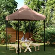 vidaXL Pop-Up hopfällbart partytält 200x200x306 cm brun