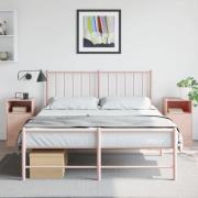 vidaXL Sängskåp 2 st rosa 34,5x39x62 cm stål