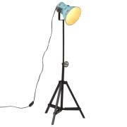 vidaXL Golvlampa 25 W nött blå 35x35x65/95 cm E27