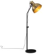 vidaXL Golvlampa 25 W antik mässing 30x30x90-150 cm E27