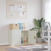 vidaXL Dokumentskåp ljusgrå 90x40x70 cm stål